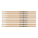  Kit 4 Baqueta Bateria 7a Marfim Ponta Madeira Spanking 