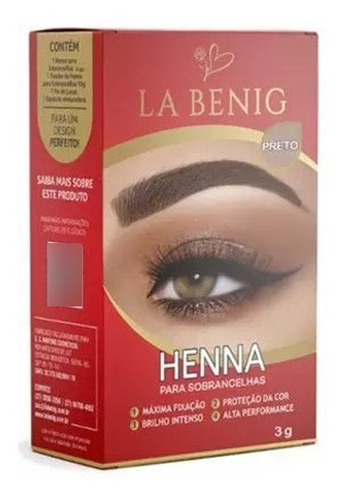 La Benig Henna De Sobrancelhas 3g - Cor Preto