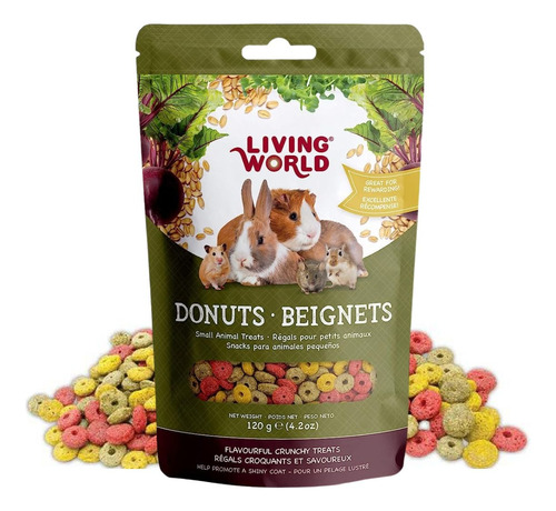 Snack Donuts Living World 120g Roedores Conejos Hámster Cuy