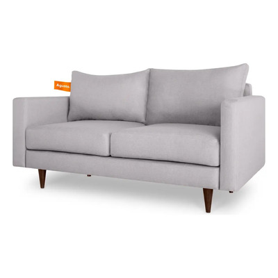 Agusto A1 - Sofá Loveseat Sillón 2 Plazas Moderno Para Sala Color Gris Diseño de la tela Lisa | Meses sin interés