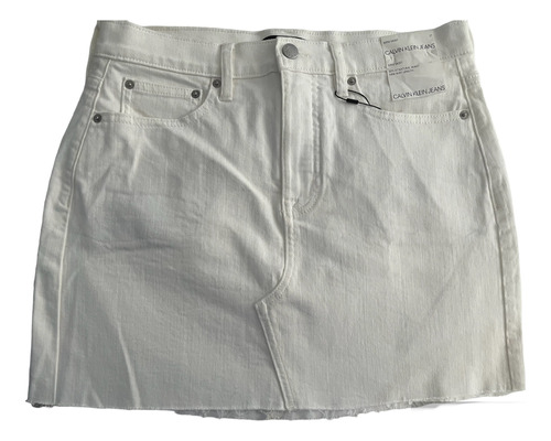 Calvin Klein Jeans Basic Falda P/dama White A-line Skirt