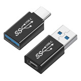 Kit 2 Conector Usb Hembra A Usb Macho Adaptador Otg Usb 3.1