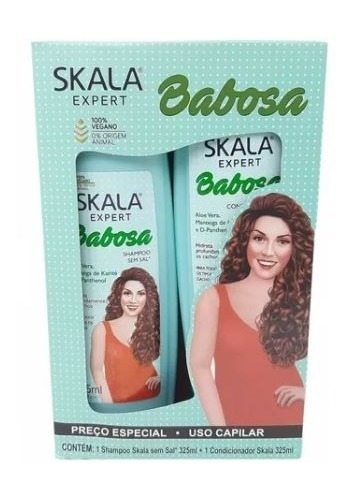 Skala Expert Babosa Rulo Shampoo Acondicionador Vegana Kitx2