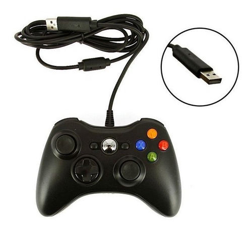 Controle Xbox Com Fio Preto Con-8147 Inova