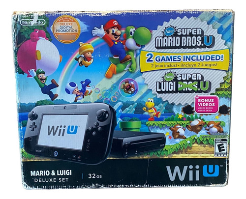 Consola Nintendo Wii U Usada Edición Mario Y Luigi Deluxe 