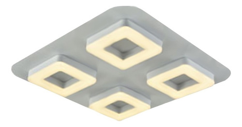 Plafon Moderno 4 Luces Led Naples 36w Candil Dimerizable Color Blanco