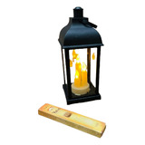 Farol Fanal Zen 3 Velas Led Incluidas 35cm Deco Oriente Zen