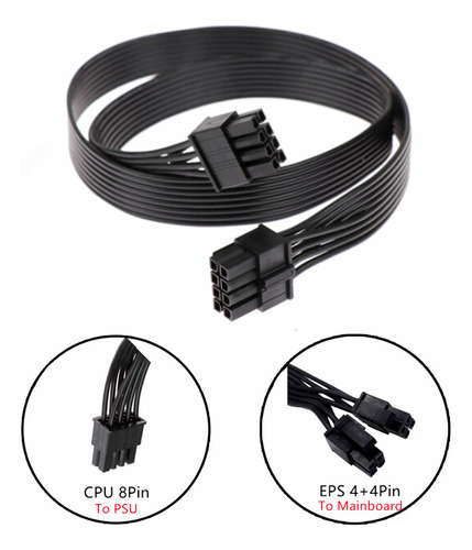Cable De Poder Cpu Eps-12v 4+4 Fuente Modular Evga Gq G+