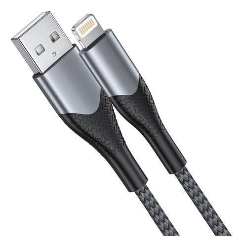 Cable De Datos Para iPhone Lightning Carga Rapida 2m Negro