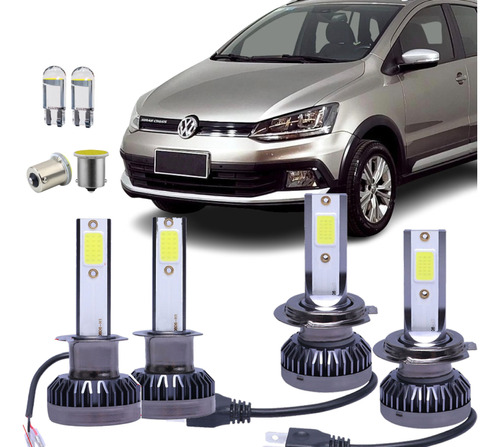 Lampara Cree Led Vw Fox Alta Y Baja Posicion Marcha Atras