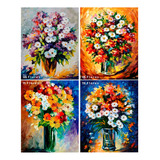 Pinta Por Numeros Kit Completo Para Pintar Cuadros, Flores