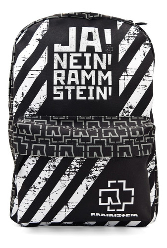 Mochila Negro Rammstein Ja Nein Música Backpack