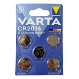 Varta Pila Boton Cr2016 X 5 Pilas Lithium Litio 3v Original