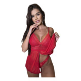 Mini Camisola Transparente Lingerie Sexy + Brinde Calcinha