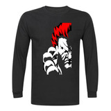 Polera Manga Larga - Street Fighter - Akuma 