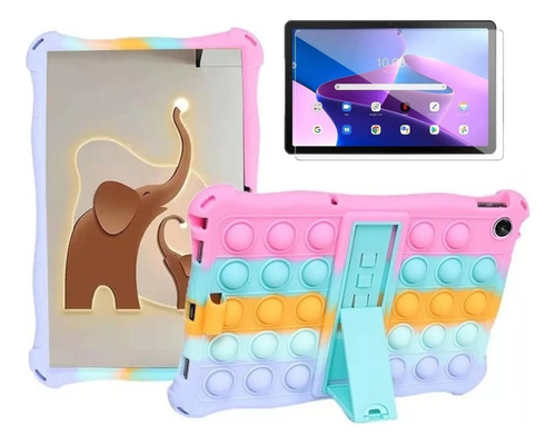 Mica+ Funda Para Lenovo Tab M10 3ra Gen Tb-328 Correa Pop It