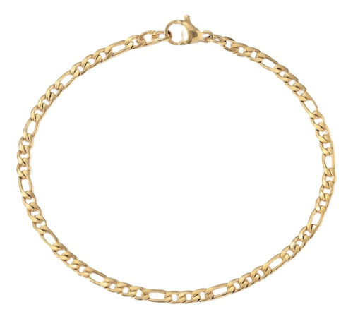 Pulseira Aço Masculina Ouro 18k Banhada Com Garantia