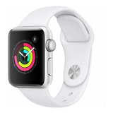 Apple Watch Serie 3 42mm Silver Aluminum White Sport Band 