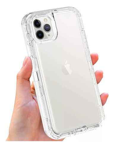 Funda Para iPhone Transparente Antigolpe Uso Rudo Case 3en1