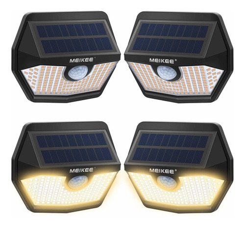 Luces Solares Sensor De Movimiento Exteriores  Gran Ang...