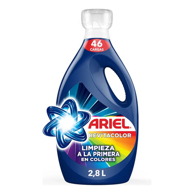 Detergente Líquido Ariel Color, remueve manchas y cuida el color, 45 lavadas (2.8L) | MercadoLibre