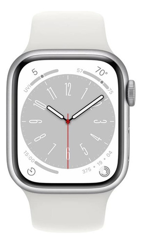 Apple Watch Series 8gps 41mm Silver Case S/m White Band