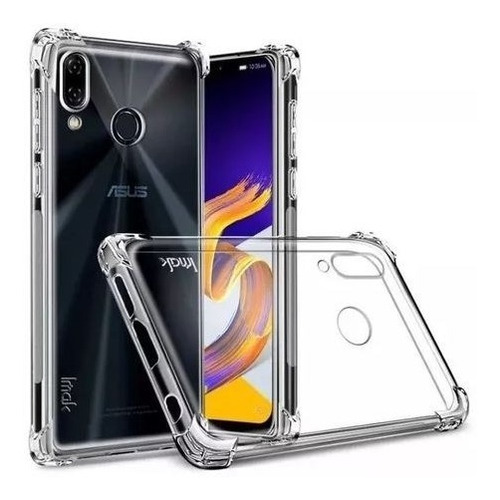 Capinha De Celular Transparente Zenfone 5z Zs620kl / Ze620kl  Tela 6.2 Anti Impacto C/ Bordas + Pelicula De Vidro 3d