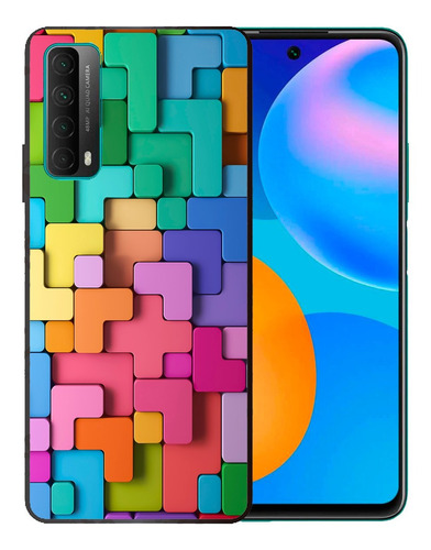 Funda Huawei Y7a Tetris De Colores Tpu/pm Uso Rudo