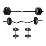 Barra Recta Barra Z Y Mancuernas, Pesas 80lbs Ssr Sport