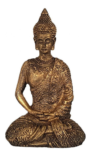 Buda Hindu Tibetano Mini Dourado * Resina 