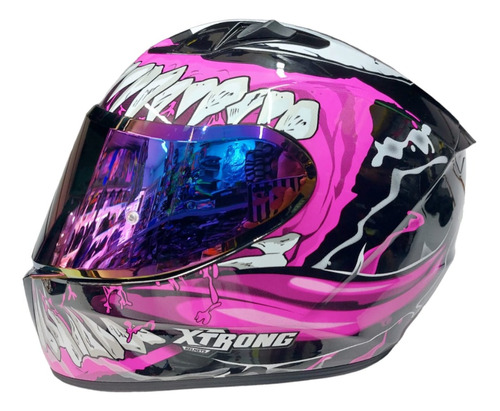 Casco Certificado Marca Xtrong 360, Incluye 2 Visores.