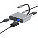 Sivxnem Adaptador Usb-c A Hdmi Hub Usb-c 4 En 1 (dongle Vga 