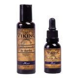 Kit De Barba Com Óleo 30ml E Condicionador 120ml Mar Viking