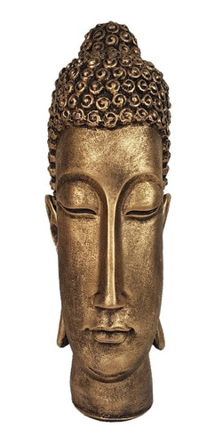 Estatueta Cabeça De Buda Hindu Grande Resina 31,5 Cm Altura