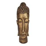 Estatueta Cabeça De Buda Hindu Grande Resina 31,5 Cm Altura