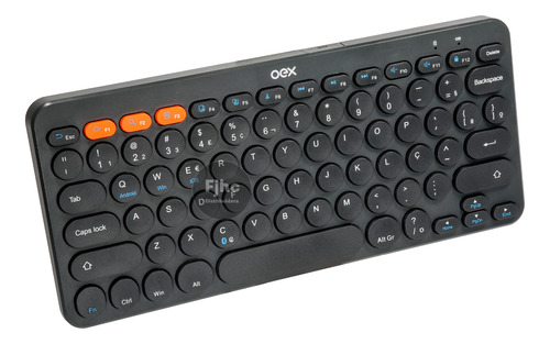 Retro Tc510 Bluetooth Vintage Preto Sem Fio Teclado