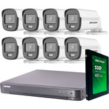 Kit Seguridad Hikvision 8 Cámaras 5mp Noche Color Audio+ 1tb