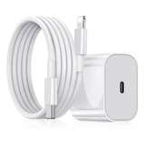 Kit Fuente Cargador 20w+cable Compatible iPhone 11 12 13 14