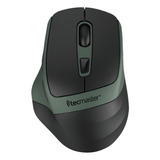 Mouse Tecmaster Dual Bluetooth Recargable Inalambrico Verde