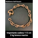 Antigua Cadena Araña Bronce Macizo 113 Cm 3 Kg Impecable 