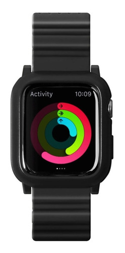 Correa Para Apple Watch Series 6 Y 5 42mm / 44mm Laut Impkt Ancho 2 Cm Color Negro