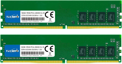 Memoria Ram 2x16 Gb Ddr4 3600 Mhz Udimm Ram Pc4-28800 Cl18