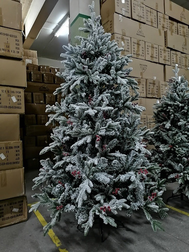 Arbol De Navidad Nevado Versión Lujo 2.10 Mts