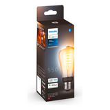 Ampolleta Philips Hue Inteligente Edison Vintage St64 E27 7w Color De La Luz Blanco Cálido