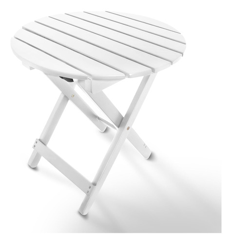 Mesa Redonda Adirondack Plegable, Mesa Auxiliar Para Patio, 