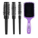 Kit X 4 Cepillos De Brushing Profesional Eurostil Termicos