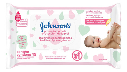 Toallitas Húmedas Johnson's Protección Piel Pack X24 Paq.