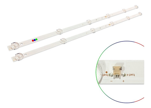 Leds Sansui Smx32z1 (2tiras 6leds) - Aluminio, Promo*