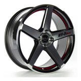 Jogo De Rodas Aro 17\  4x100 C Spec 2 - Dd Red Line - Gt-7