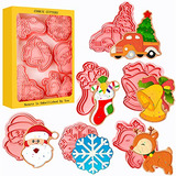 Juego De 3 Moldes Galletas De Navidad 3d, Suministros